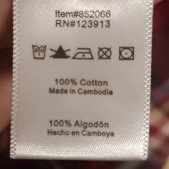 Jachs Girlfriend Womens Red Plaid Pearl Snap Long Sleeve Shirt Medium - Picture 5 of 6